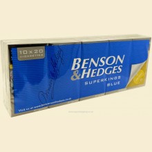 Benson & Hedges Superkings Blue 10 Packs Of 20 Cigarettes